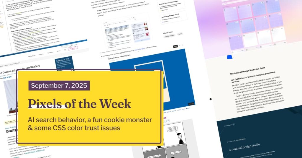 Pixels of the Week – September 7, 2025 by Stéphanie Walter